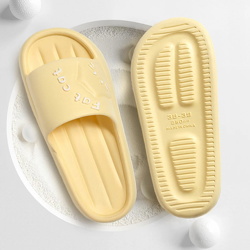 2025 Summer Couple Non-slip Flat Shoes Soft Seabeach Sandals Men Slippers Women Casual Home Indoor Slides Flip Flops Shower