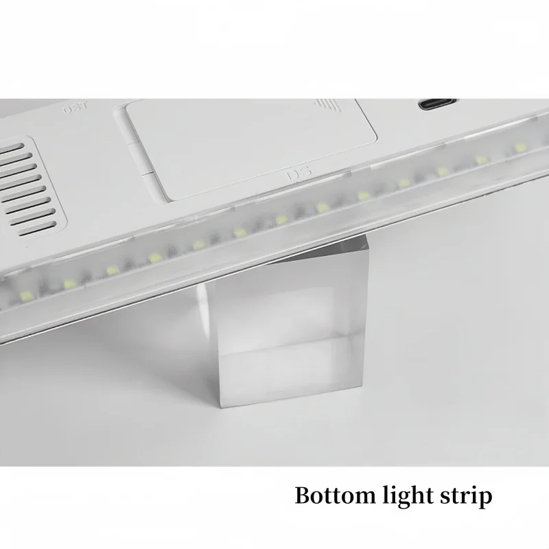 USB-betriebener digitaler Wecker mit Stimmungslicht, TEMP, Datum, Woche, 2 Alarme, automatisch dimmbar, Schlummer-Tischuhr, 12/24 Stunden, DST-LED-Uhr – Detail 3