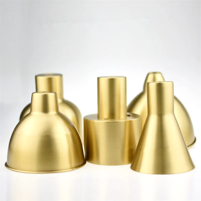 

100% Copper Lampshade DIY Pendant Lamp Wall Light Sconce Shade Customized Brass Lighting Accessories Cone Disk