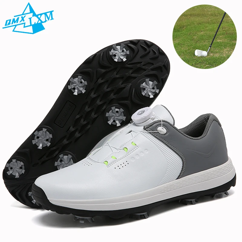 

Golf Shoes Men Original White 2024 Professional Water Proof Golf With Cleats Non-Slip Outdoor Golf Training Golfer Sneakers