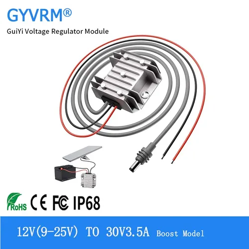 Imagen 1 del producto Módulo elevador de DC-DC, fuente de alimentación de 12V a 30V, 3,5a, 105W, refuerzo de 12V a 30V con cable de alimentación de CC, Mini cable de alimentación elevador Starlink