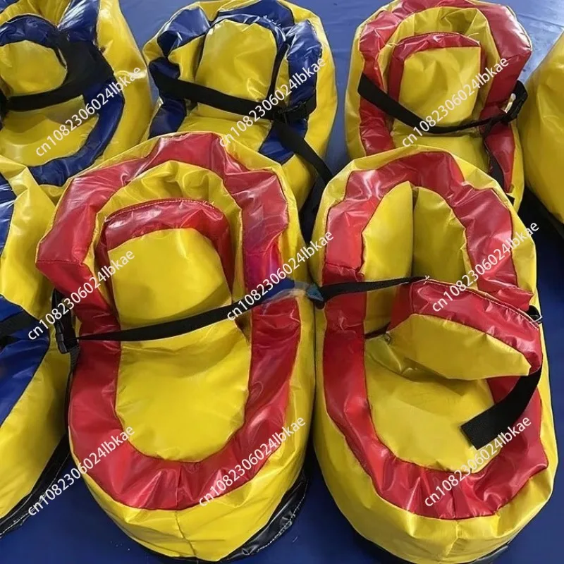 Parent-child team building sports game pvc giant bubble football shoes