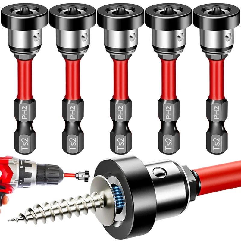 

Magnetic Positioning Screwdriver Bits Drywall Screw Setter Batch Head for Plasterboard Gypsum Board Locating Bit Drilling Tools