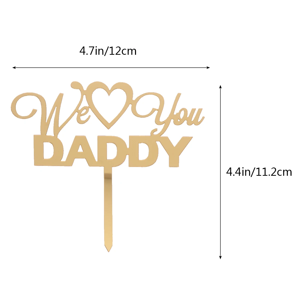 

Practical Cake Topper Inserts Acrylic Material Father's Day Party Decorations Funny Picks We Love Daddy Scenic Cake Decor