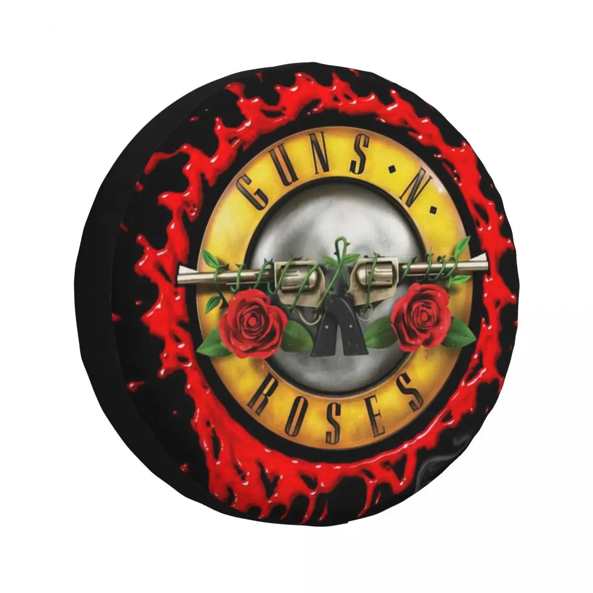 Classic Rock Bands Guns And Roses Tire Cover Wheel Protectors Weatherproof Universal for Jeep Trailer RV SUV Truck