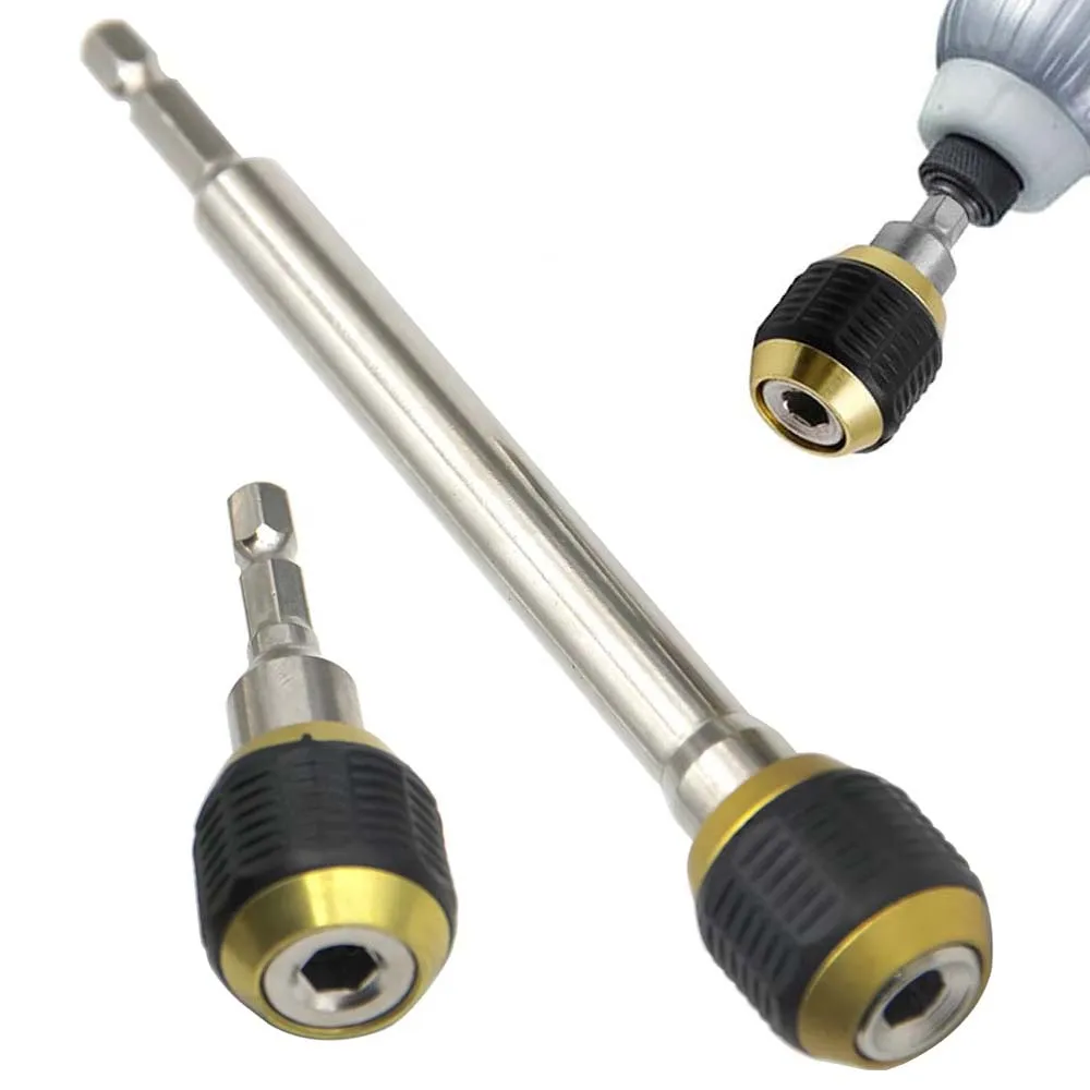 

Large Head Pop-up Quick Release Self-locking Hexagonal Handle Extension Rod Electric Drill Driver Conversion Screwdriver Tool