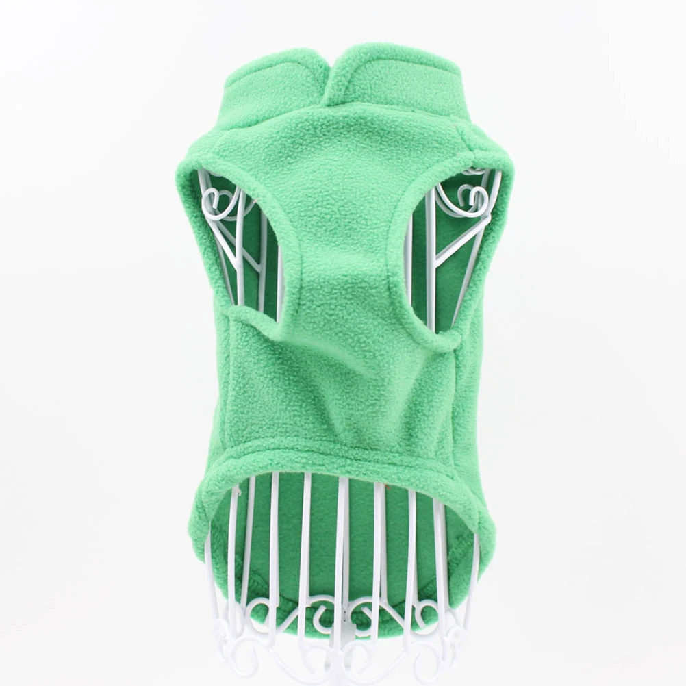 

Warm Padded Dog Vest Winter Pet Coat Breathable Comfortable Cotton Jacket For Small Large Dogs Green Size S With Metal Ring