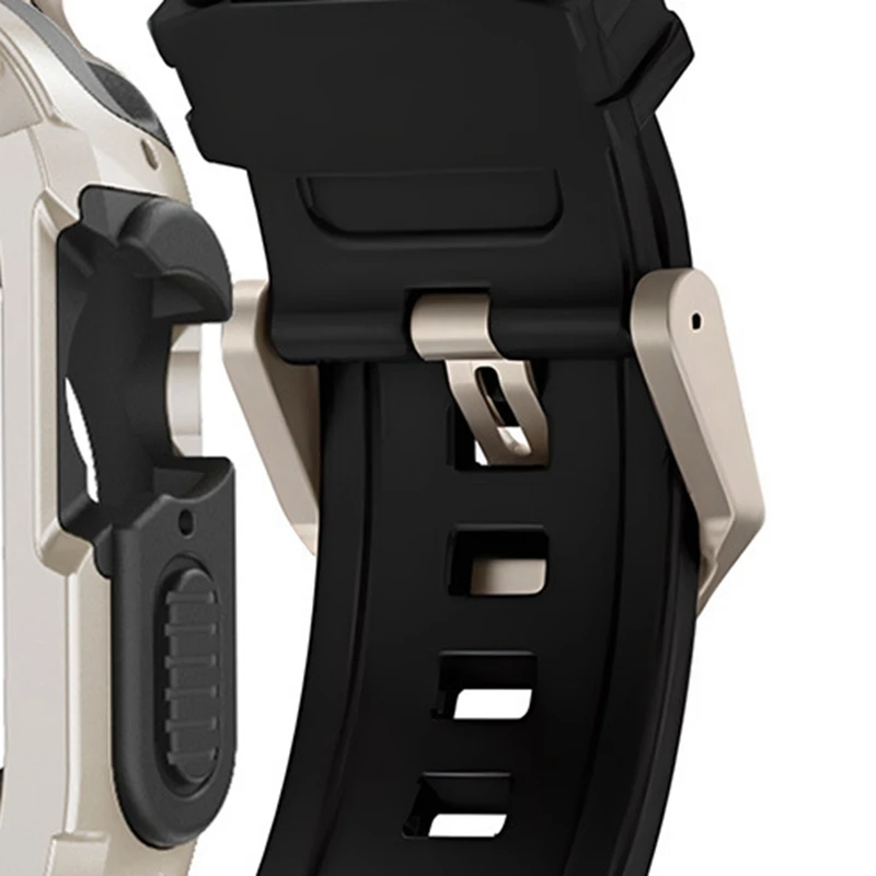 TPU i silikonowa bransoletka ochronna etui na Apple Watch 9 Ultra 49Mm, wytrzymały zestaw chroniące przed upadkiem