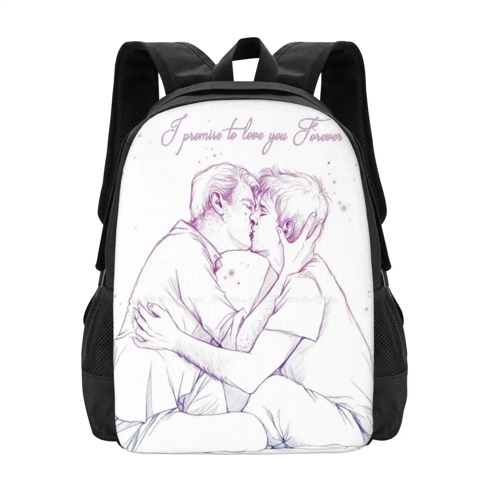 

Mystrade - I Promise To Love You Forever Hot Sale Schoolbag Backpack Fashion Bags Mystrade Mycroft Holmes Greg Lestrade Mark