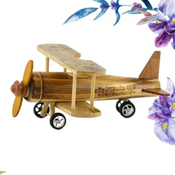 Wood Airplane Toy Toys Aeroplane Model Handcraft Models Bamboo Child Kids Wooden