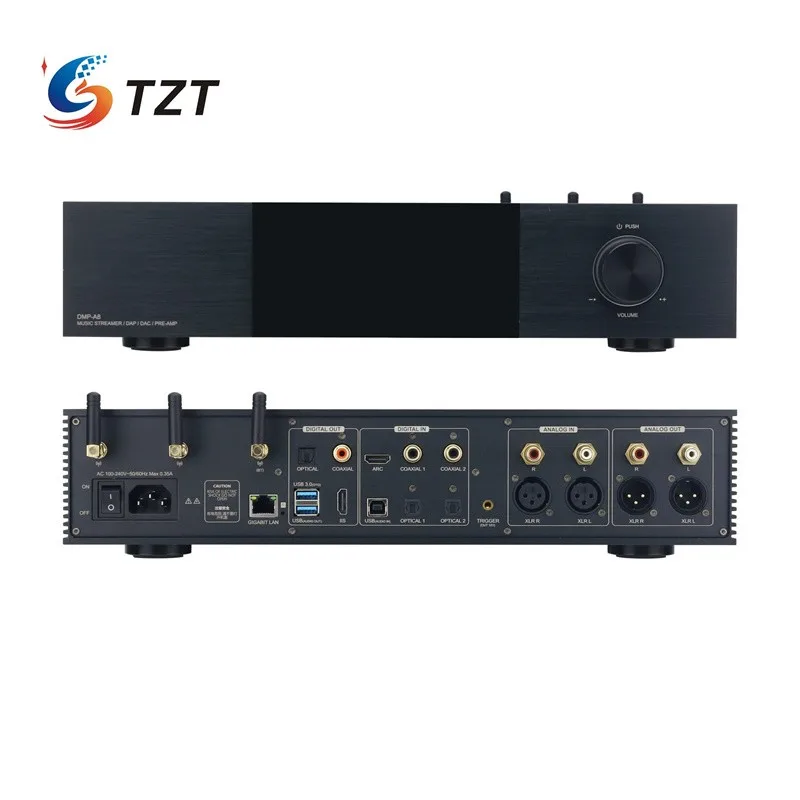 TZT Eversolo DMP-A8 4G+64G Music Streamer DAC QCC5125 Bluetooth 5.0 Receiver for DSD512 PCM 768KHz 32Bit