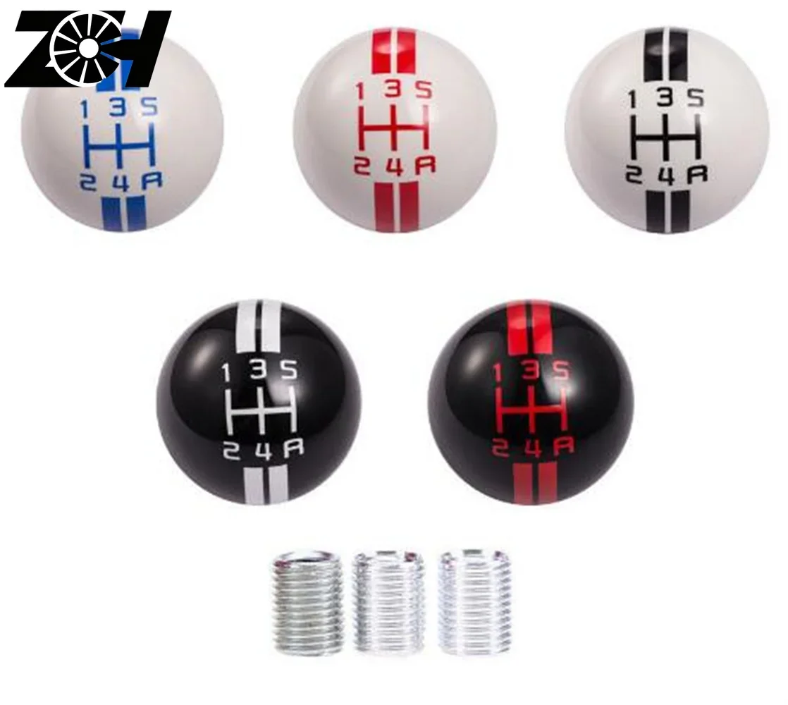 Car 5 Speed Resin Manual Gear Shift Knob Shifter Lever Shifter Cover Fit For Ford Mustang Shelby GT500