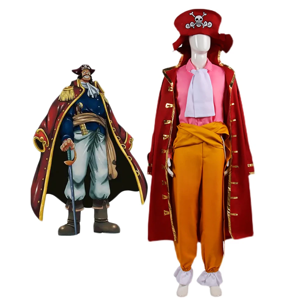 

Gol·D·Roger Cosplay Costume One Piece Roger Outfit Jacket Hat Full Set Custom Made for Unisex