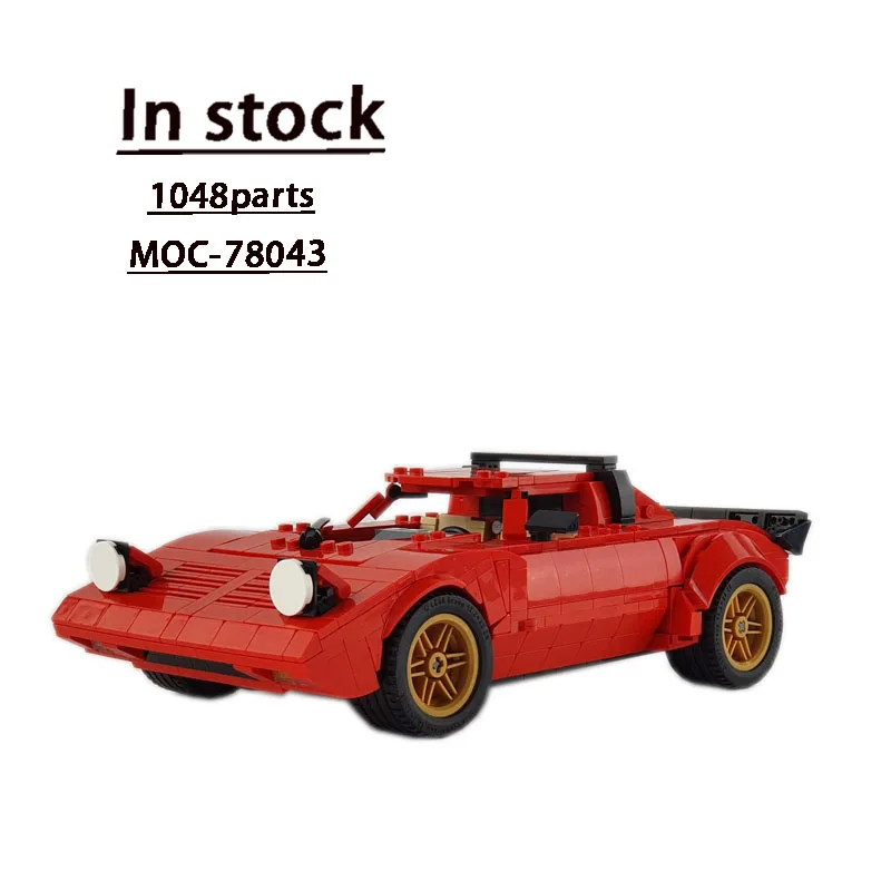 MOC-78043 Red New Supercar Building Block Model 1048 Parts MOC Creative Kids Birthday Building Blocks Educational Toy Gift