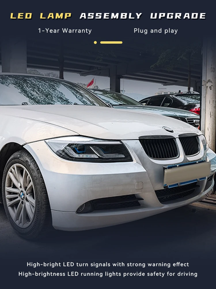 

A Pair of Car Stuff Modified For BMW 316i 318i 320 328 330i 2005-2012 E90 Front DRL Head Lamp LED Plug And Play Tool Accessories
