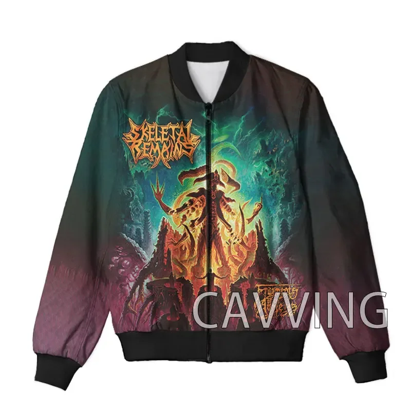 CAVVING 3D Printed  Skeletal Remains  Band  Zipper Bomber Jackets Men Overcoat Mens Coat Zip Up Jackets for Women/Men