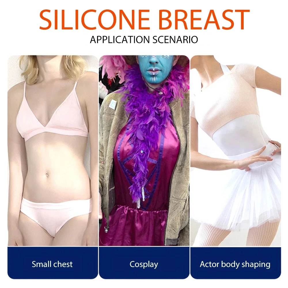 Self Adhesive Silicone Breast Forms Huge False Fake Boobs for Mastectomy Prosthesis Crossdresser Trans gender Cosplay Drag Queen