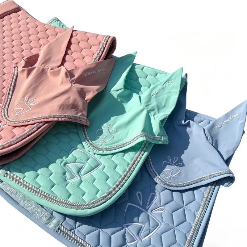 Embroidered Full Diamond Horse Saddle Pad Set