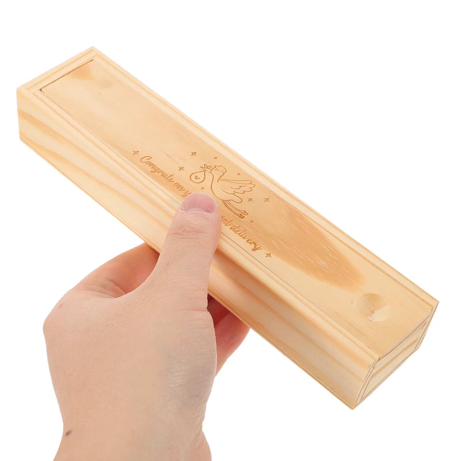 

Pregnancy Test Keepsake Box Wooden Baby Announcement Box Surprise Reveal Ideas for Husband Grandparents Family Pregnancy Reveal