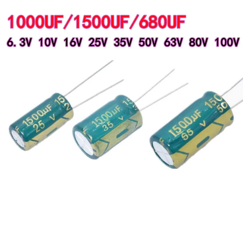 

20PCS 1000µF 1500UF 680UF 6.3V 10V 16V 25V 35V 50V 63V 80V 100V high-frequency low-impedance electrolytic capacitor