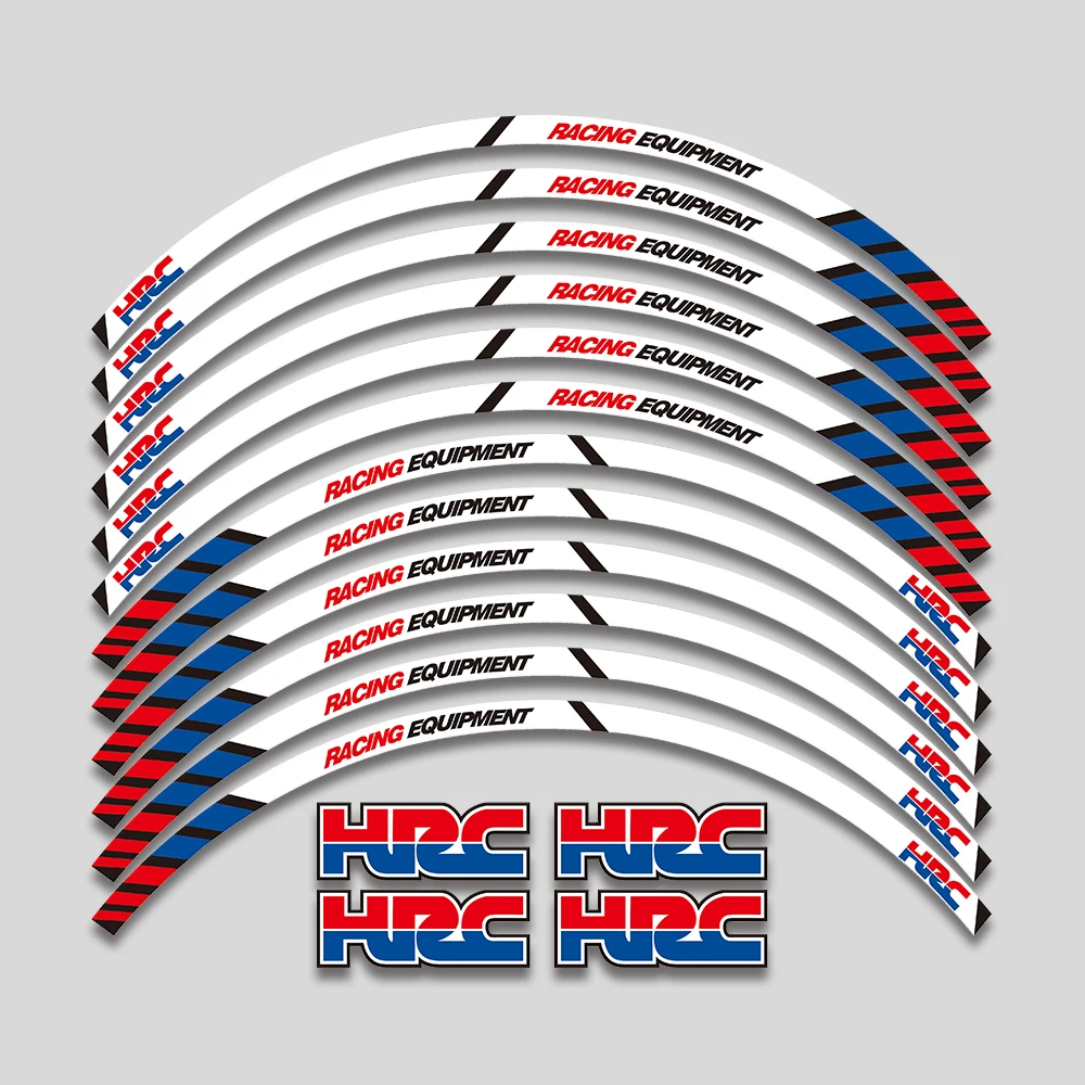 17inch Wheels Hub Stickers Motorcycle Accessories Reflective Decals Stripes For Honda HRC REPSOL CBR 250RR 400RR 600RR 1000RR