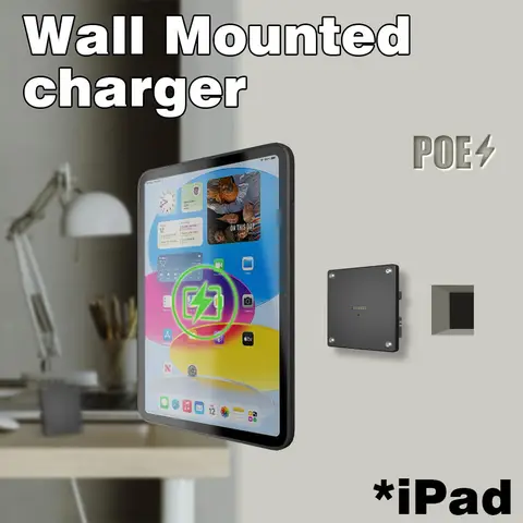 POE magnetiskt väggfäste med laddningsfodral, stöd, iPad-stativ, fodral för iPad mini 6:e generationen/iPad Pro 11 12.9 POE-ström 10 best sales iPad väggfäste med strömförsörjning - №5