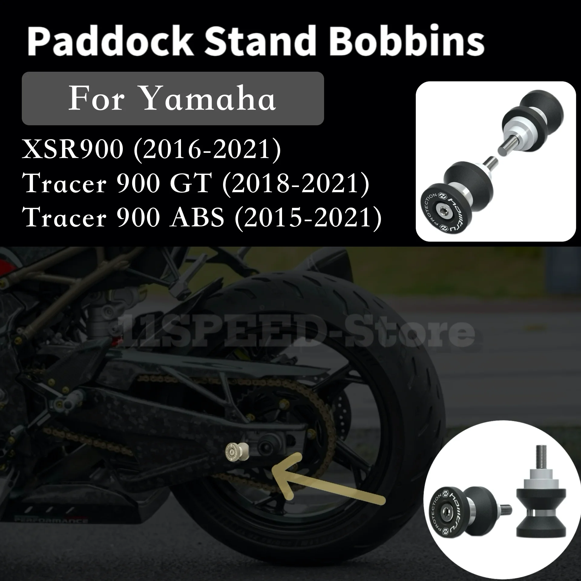 Paddock Stand Bobbins For Yamaha XSR900 Tracer 900 GT ABS 2015-2021 motos accessories for protection