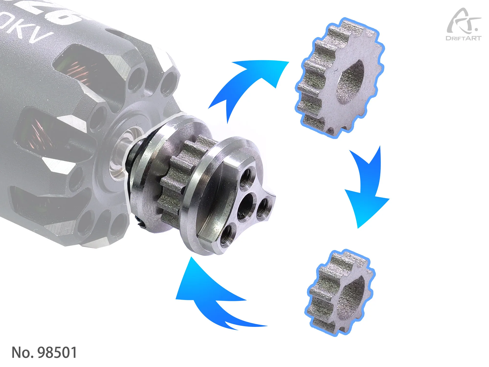 98501 DriftART Steel 3X Motor Gear For DA2 DA3 DA4