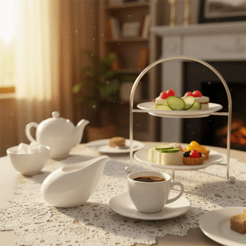 2 Piece Tip Spout Ceramic Coffee Milk Jug Heat-resistant Glazed Surface Gravy Boats Non-slip Base White Little Milk Cup