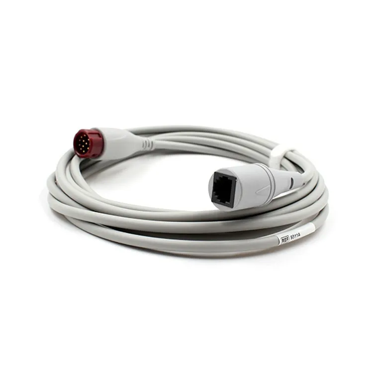 

12-контактный круглый кабель IBP для Philips/Mindray 78205/78345 для инвазивного монитора артериального давления Abbott (адаптер датчика давления)