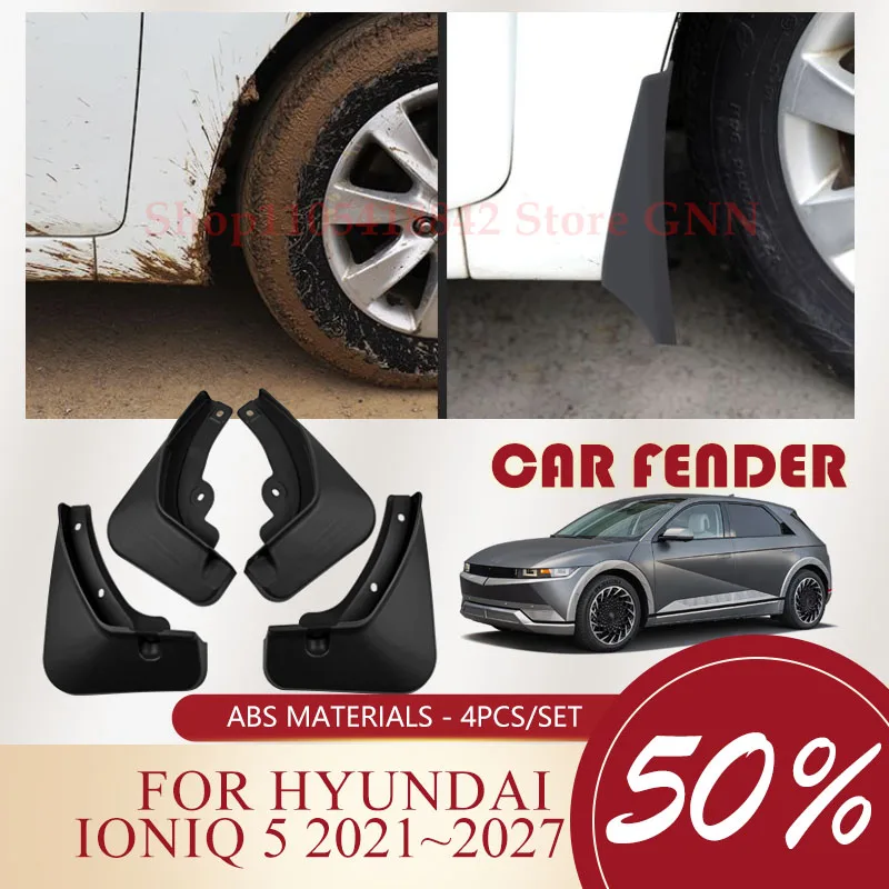 Car Mudguards For Hyundai Ioniq 5/5 N Line 2021-2027 Splash Mudflaps Fender Guards Front Rear Mud Flap Auto Exterior Accessories