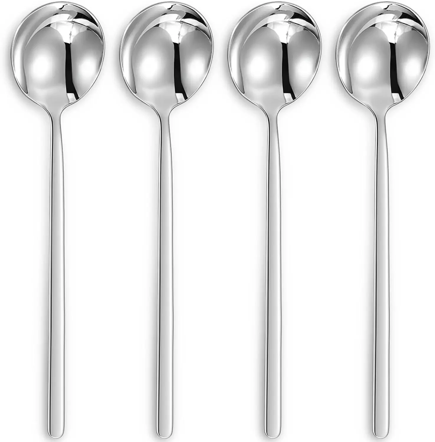 Mehrteiliger Kaffeerührer aus Edelstahl mit langem Griff, Espressolöffel, Eislöffel/Teelöffel/Cocktail-Rührlöffel/Sorpenlöffel