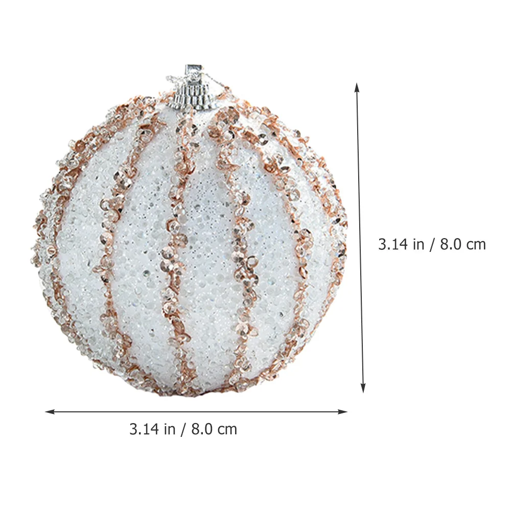 

4Pcs Christmas Balls Decorative Pendant Hanging Xmas Tree Foam Balls Ornaments for Holiday Party Home Garden Decor