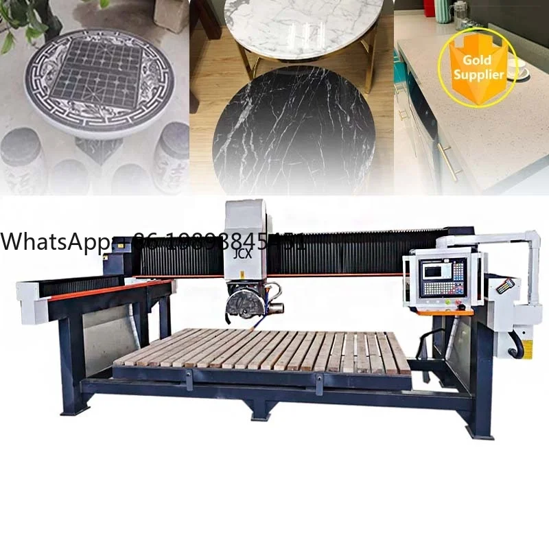 Granite Marble CNC Milling and Cutting Bridge Saw Machine Infrared Quartz 5 Axis Granite Tile Back Splash Machine Cnc