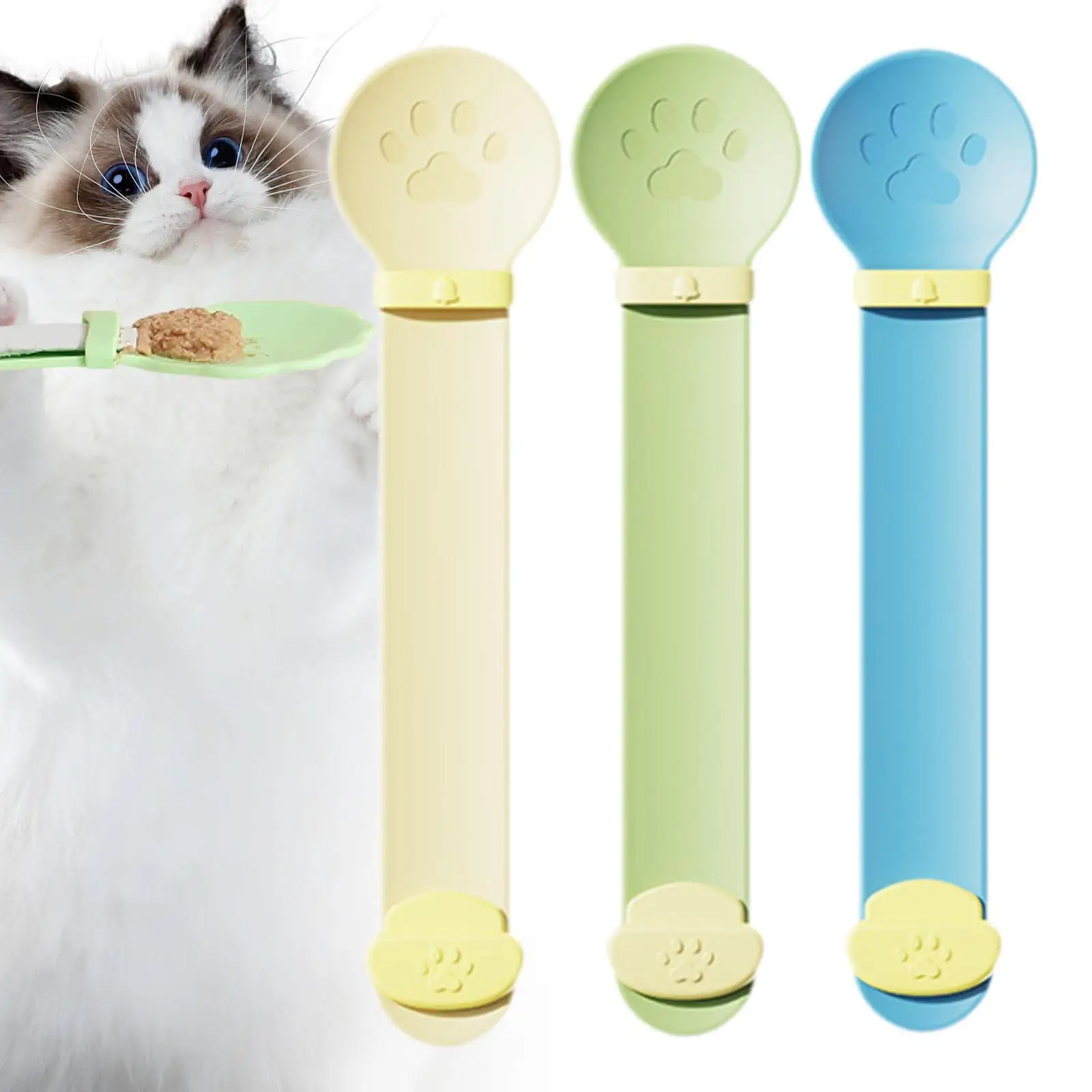 Cat Strip Squeeze Spoon Cat Wet Treats Dispenser Spoon for Kitten Wet Food