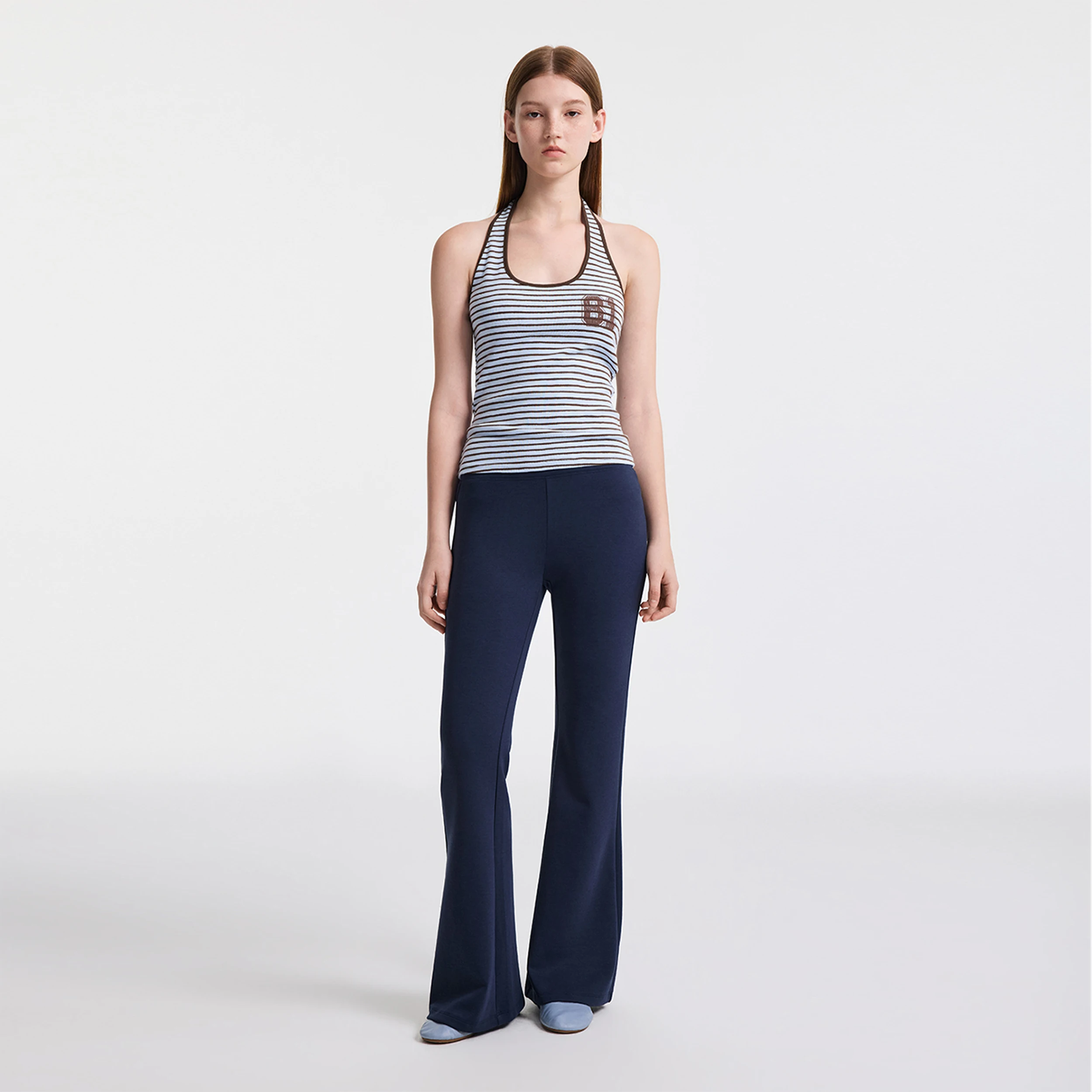 YESCCI Flared Trousers Autumn New Soft Stretch Breathable Slim Casual Women's Pants Stylish Versatile Women Clothing S56441219