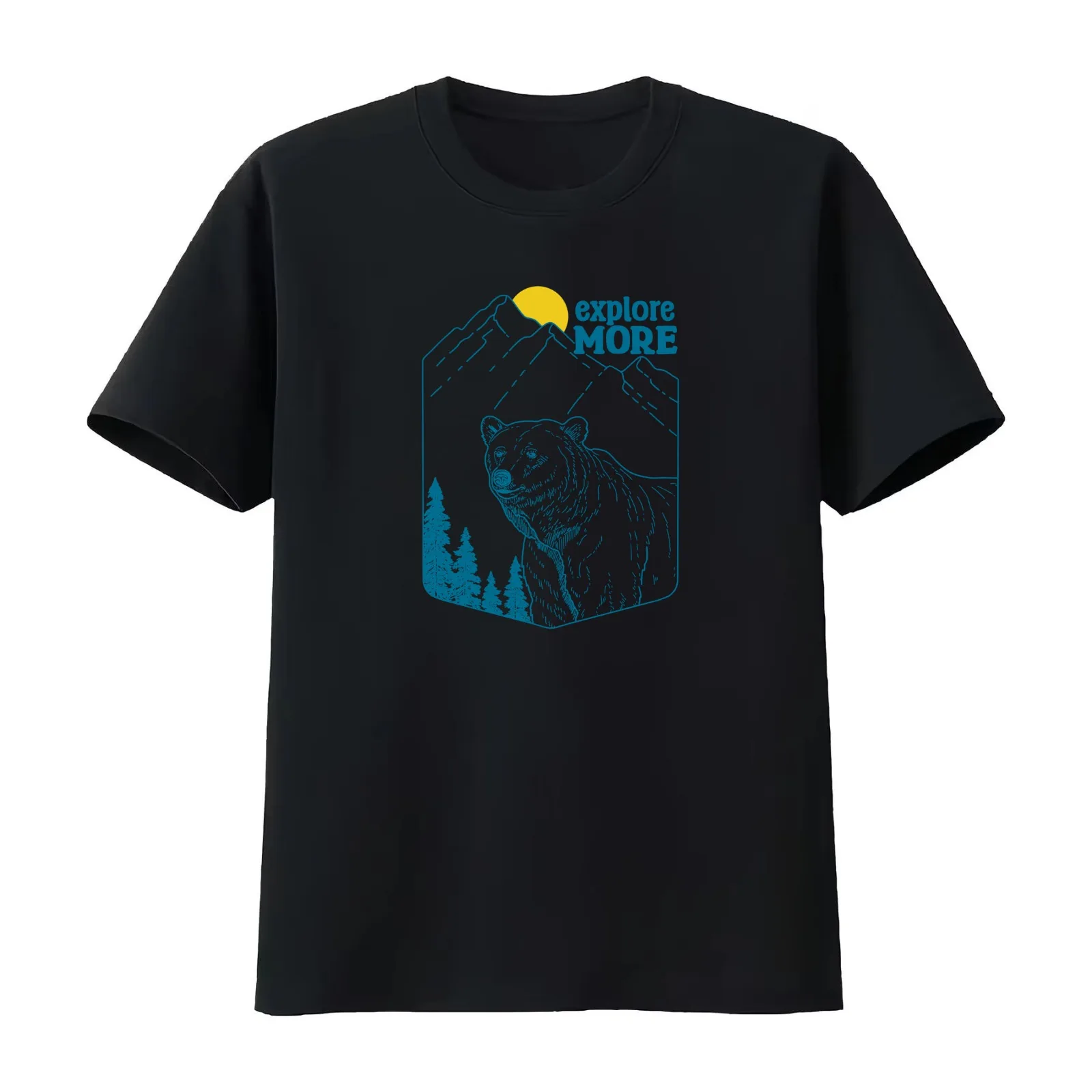 Explore More Nature T-Shirt Summer Casual Cotton Tee Oversized Streetwear Tops Vintage Graphic Print Loose Fit Short Sleeve