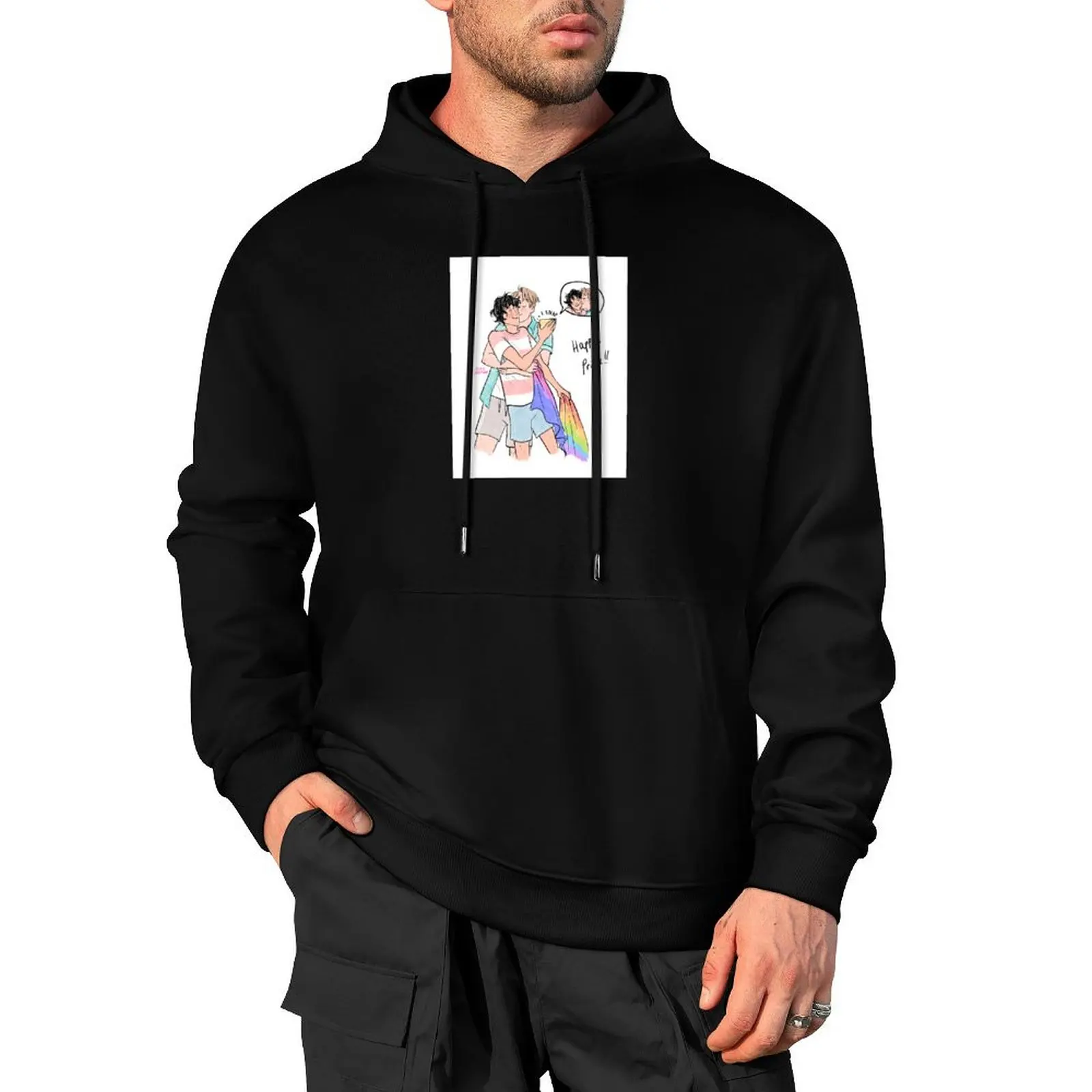 

Happy Pride Pullover Hoodie men's clothing autumn new products anime clothing mens clothing new in hoodies & sweatshirts