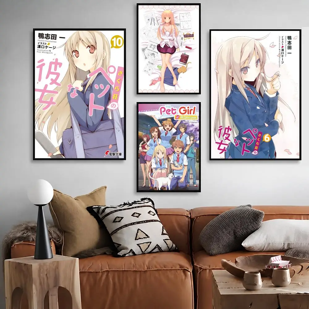 Anime The Pet Girl of Sakurasou   Character Print Japanese Graphic Streaming Film Style Wall Artwork Bedroom Decor  Poster