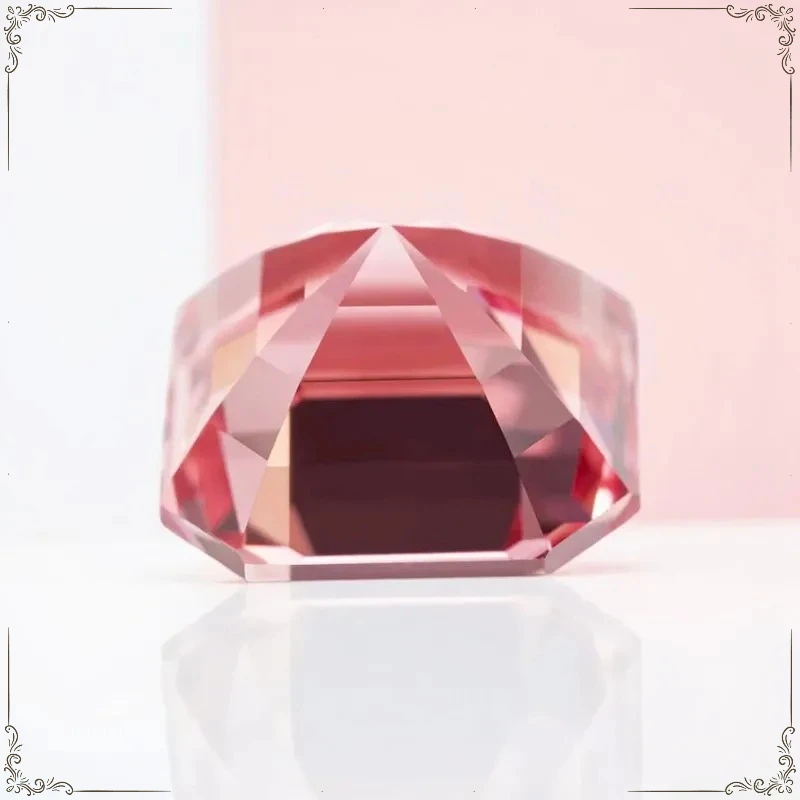 

Lab Created Padparadscha Red Lotus Color Asscher Cut VVS1 High-Quality Loose Gemstone DIY Jewelry MakingOptional AGL Certificate
