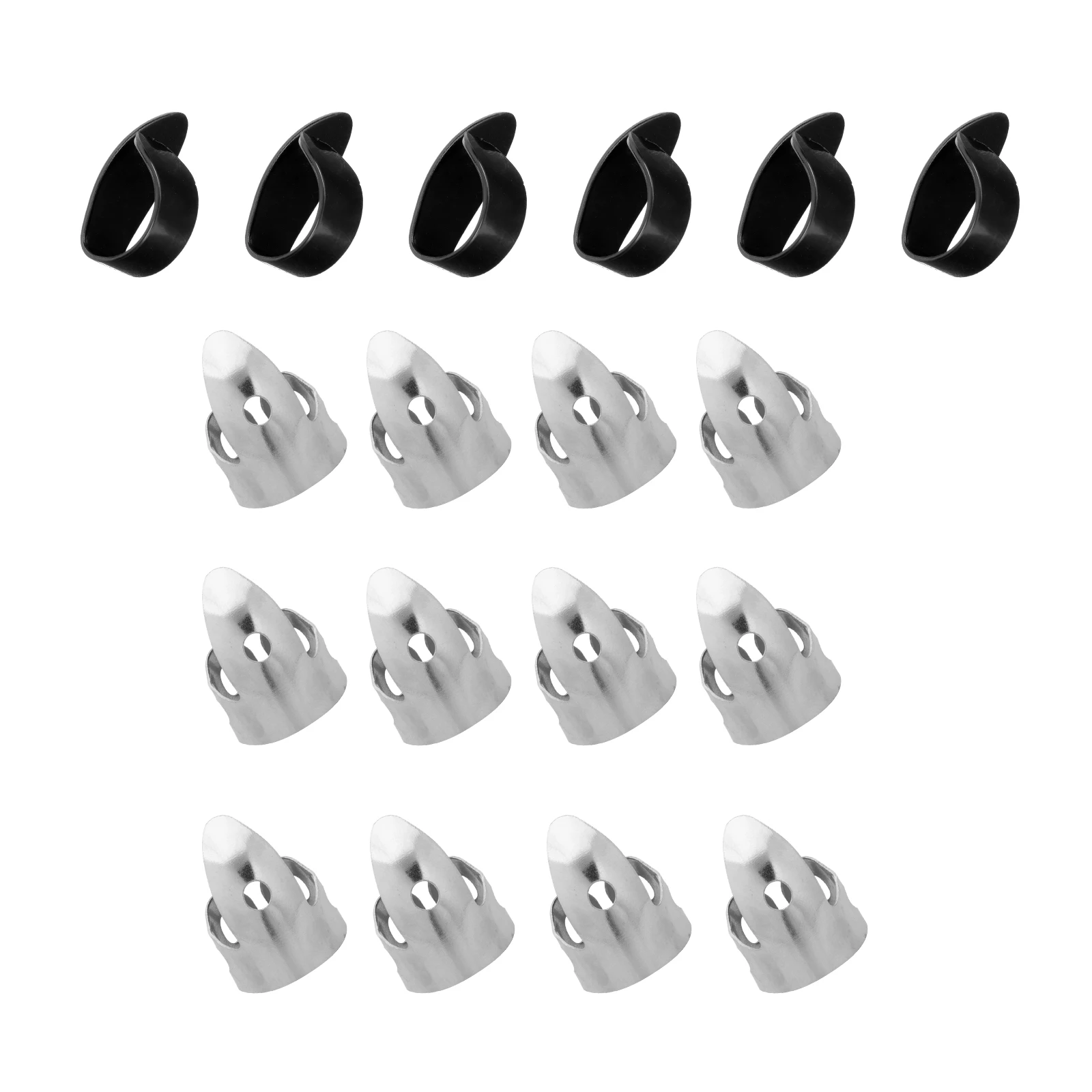 

Guitar Finger Cots Metal Picks Thumb for Electric Banjo Accessories Adjustable Zinc Alloy