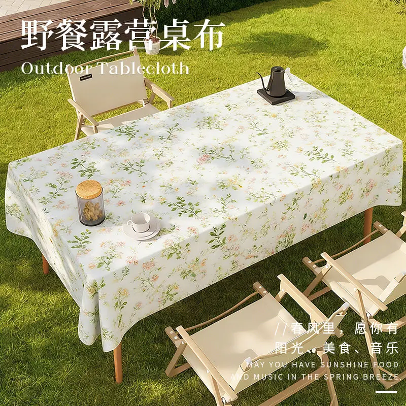 

Outdoor egg roll table tablecloth camping picnic table mat outdoor waterproof oil protection sun protection leave-in tablecloth