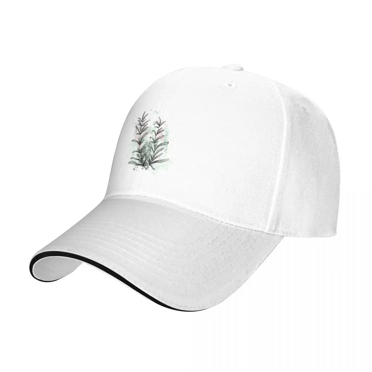 Watercolor Rosemary Illustration Baseball Cap fishing hat Hat Baseball Cap Golf For Men Women's