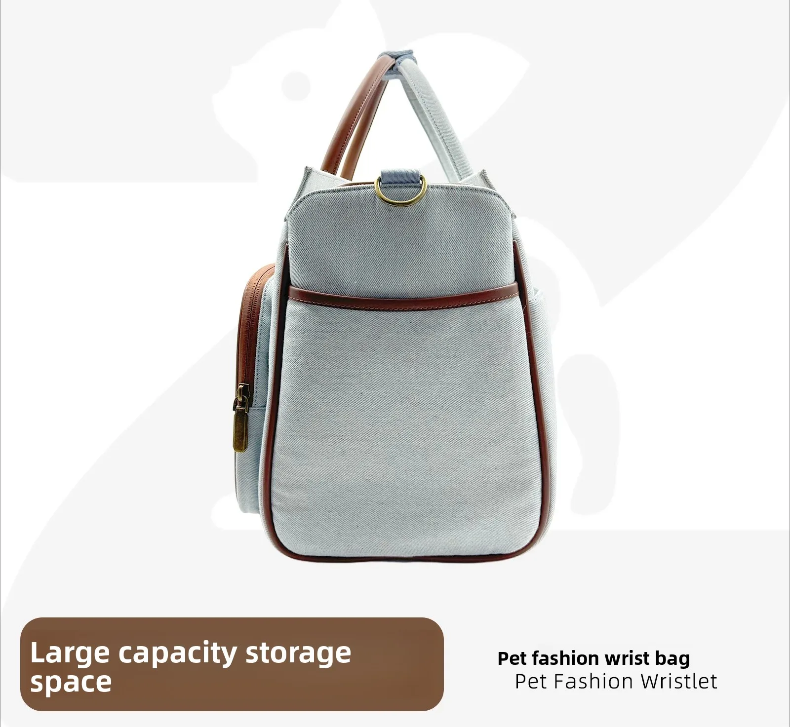 ZHAYA Small Dog Travel Carrier Bag Portable Crossbody Handbag Puppy Backpack Lightweight Breathable Pet Outing Tote