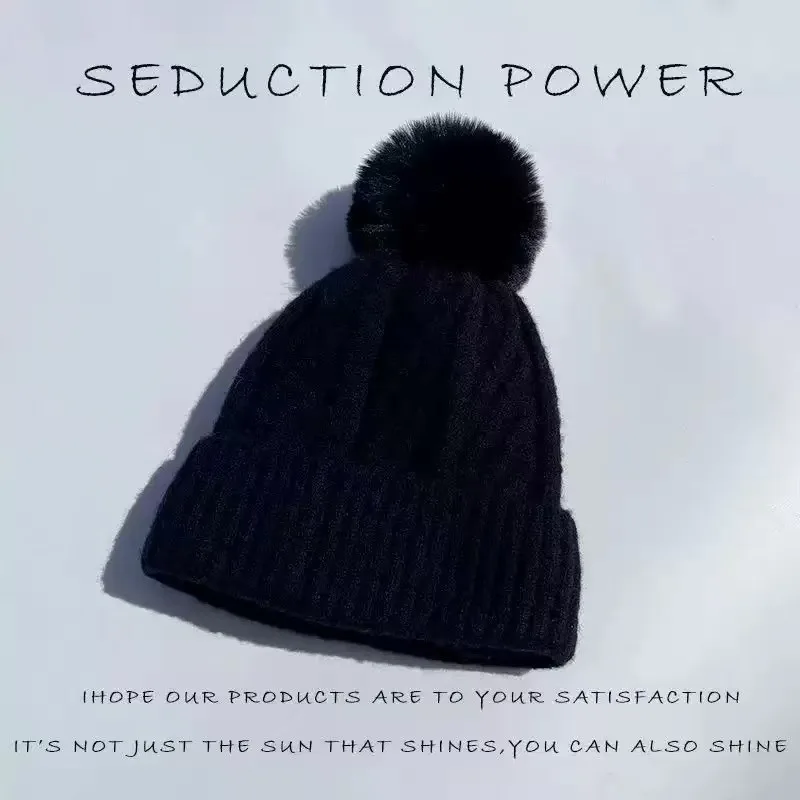 Headwear Hat Hugger Stocking Toque Thickened pom-pom Cap Fringed Woolen Warm Autumn Winter Knitted Protectors 2M123