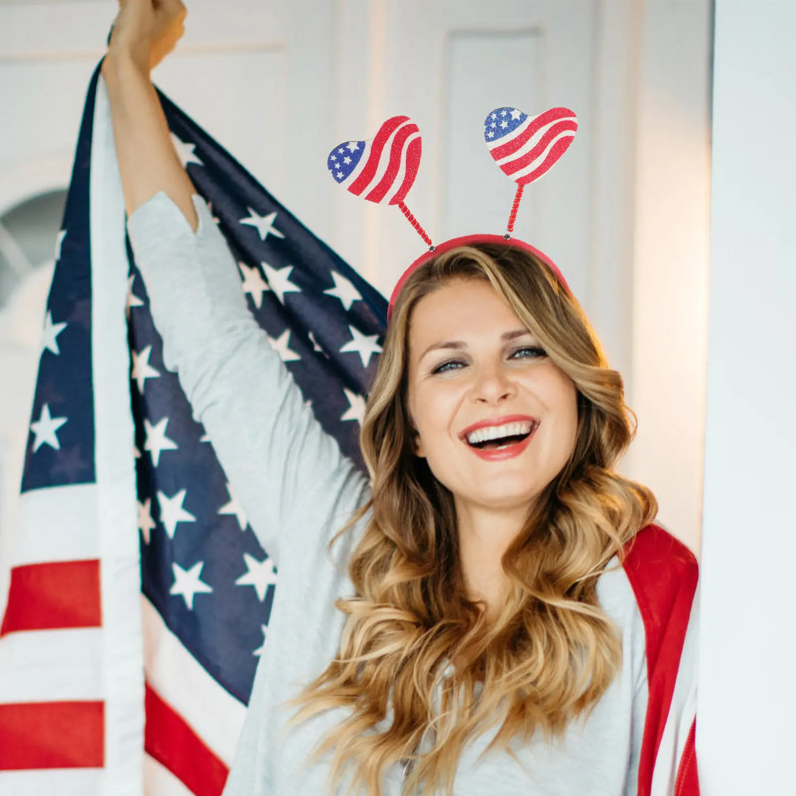 

2 шт. легких декоративных ободков для волос ко Дню независимости (4 июля), праздничные повязки для волос, для косплея