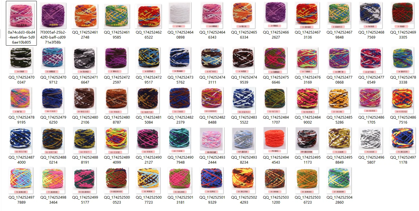 330g/set=2Rolls Fashion Thick Crochet Knitting Rainbow Chenille Yarn for Slippers Carpets Scarf Smooth Velvet Thread Soft