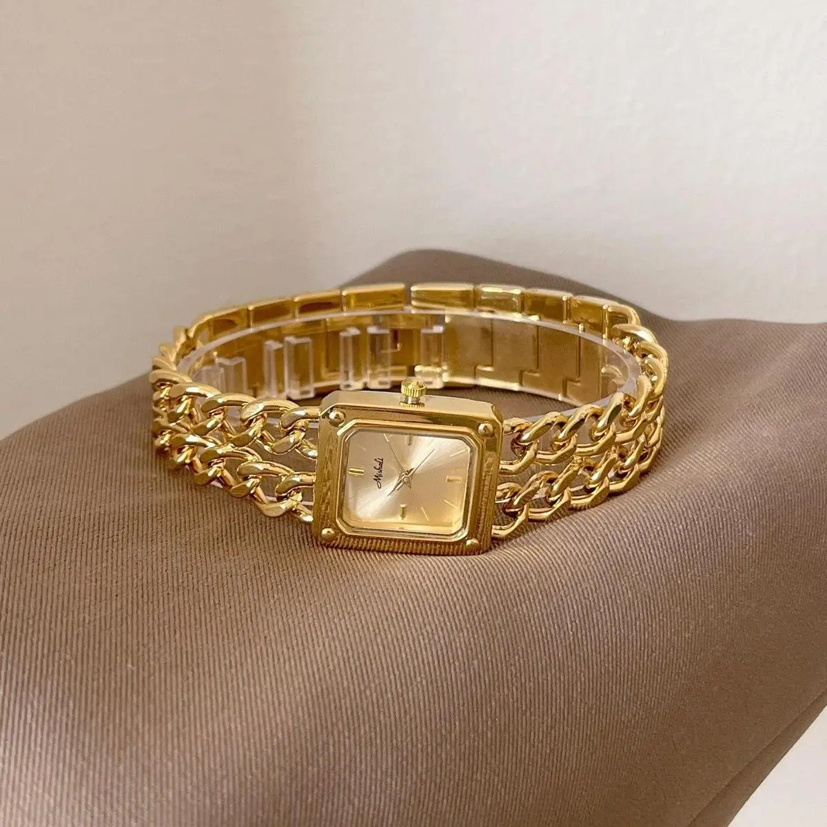 New Women'S Watch, Openwork Bracelet Design, Square Dial, Luxurious And High-End Feel, 2026 New Model, Creative Gift For Women.