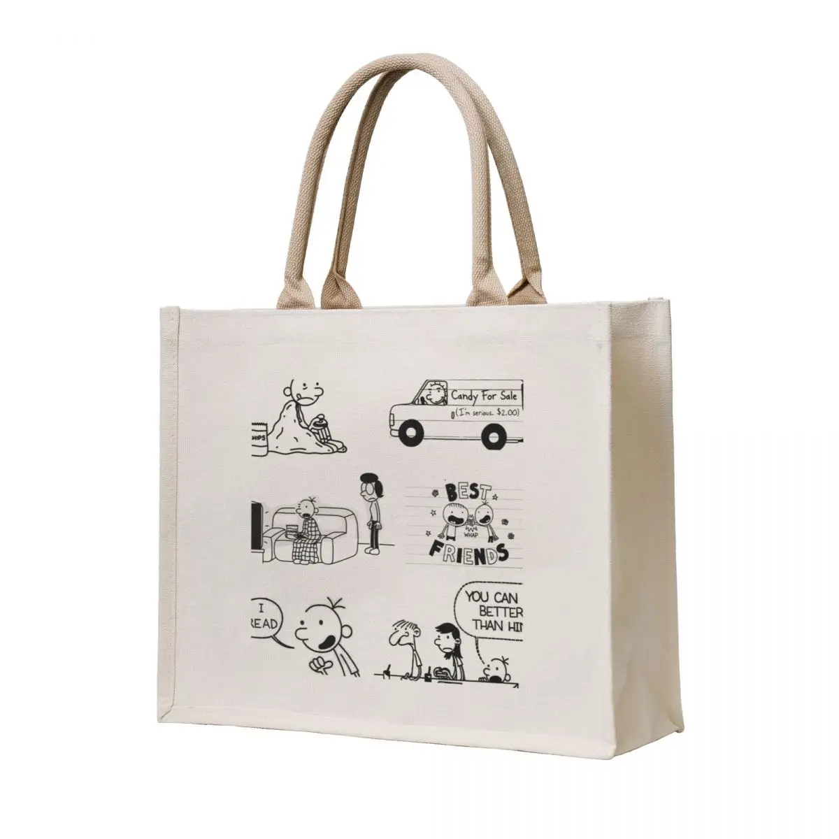 

Wimpy Kid Tote Bag bags luxury women Canvas Shopper handbag