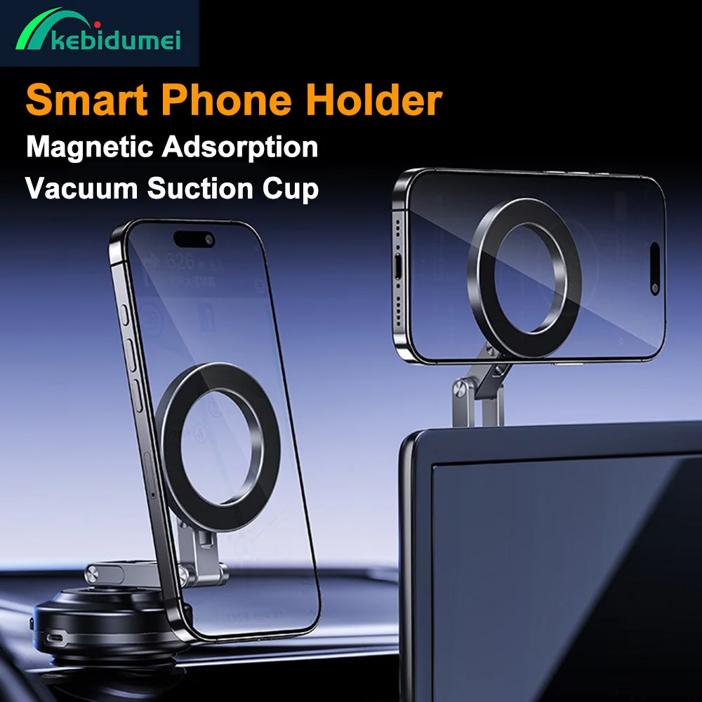 

Kebidumei вращающийся кронштейн для телефона, складной электрический вакуумный кронштейн на присоске, магнитный кронштейн на присоске, зеркальный навигационный автомобильный держатель для телефона